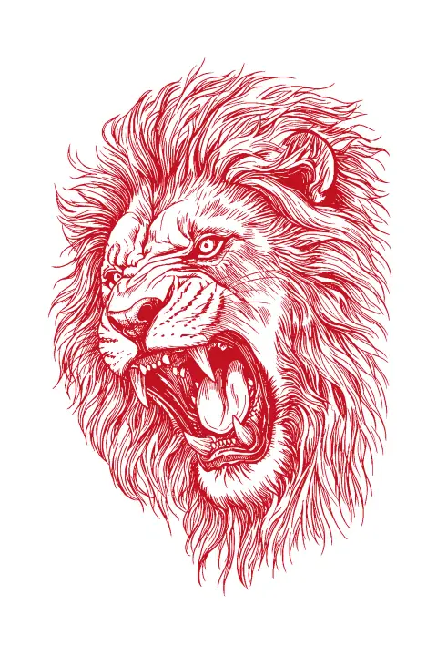 Stencil Animal: Lion