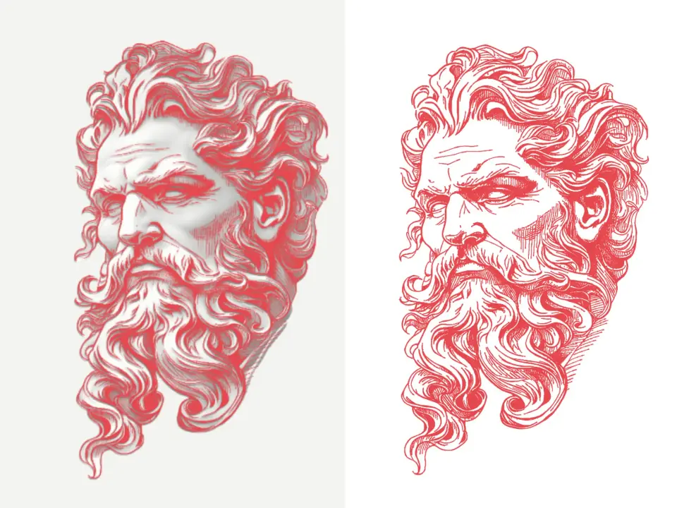 Hatching stencil example