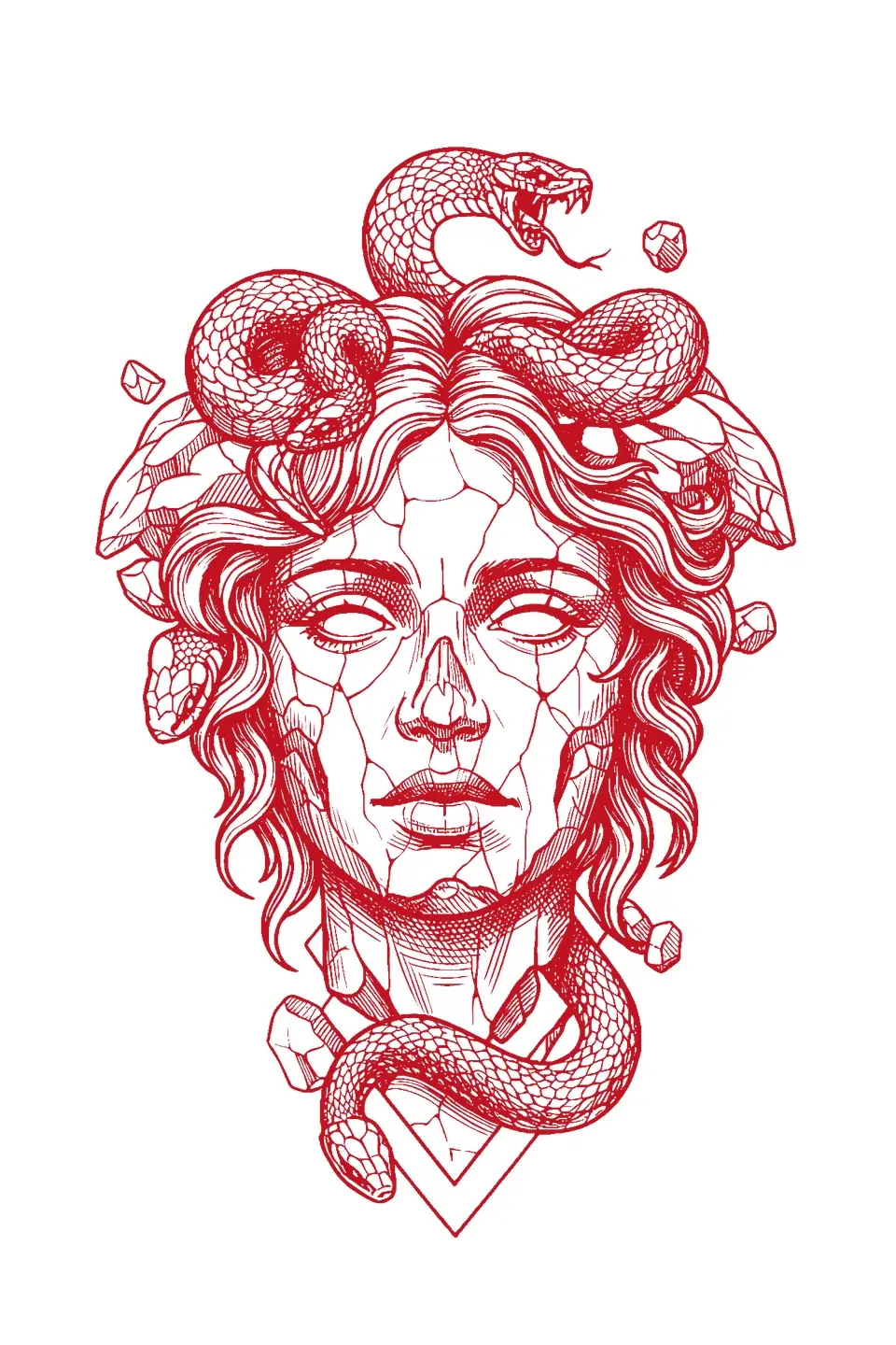 Stencil Hatching: Medusa