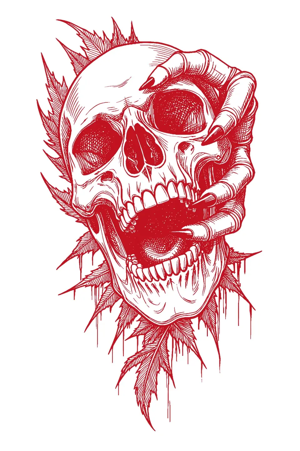 Stencil Hatching: Skull