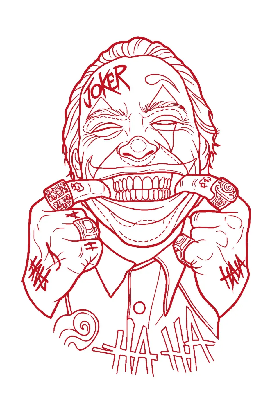 Stencil Outline: Joker