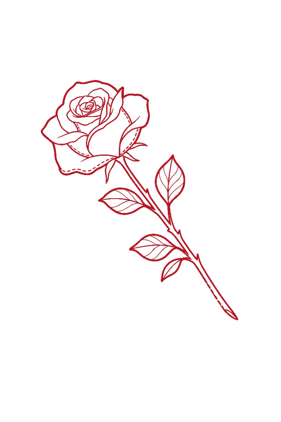 Stencil Outline: Rose
