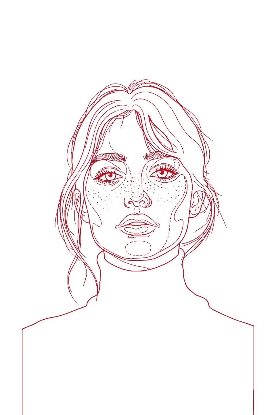 Stencil Shadows: Freckled portrait